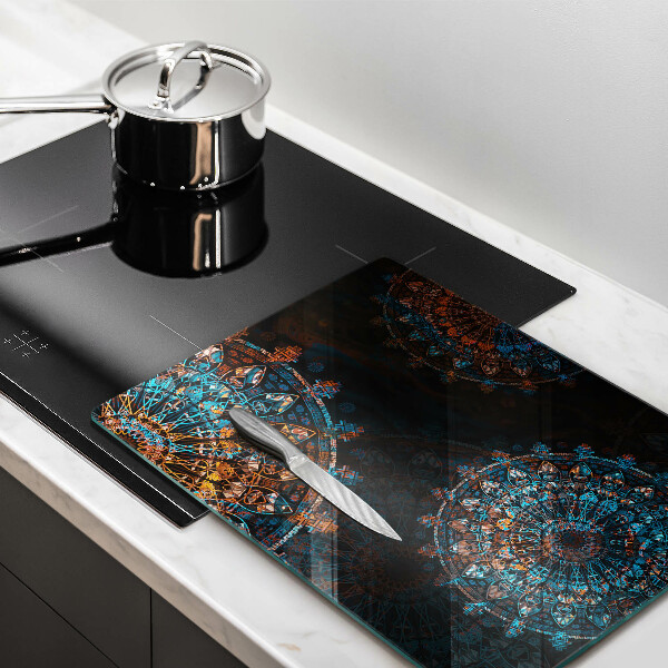 Steklena podloga za rezanje Boho vintage kolesa