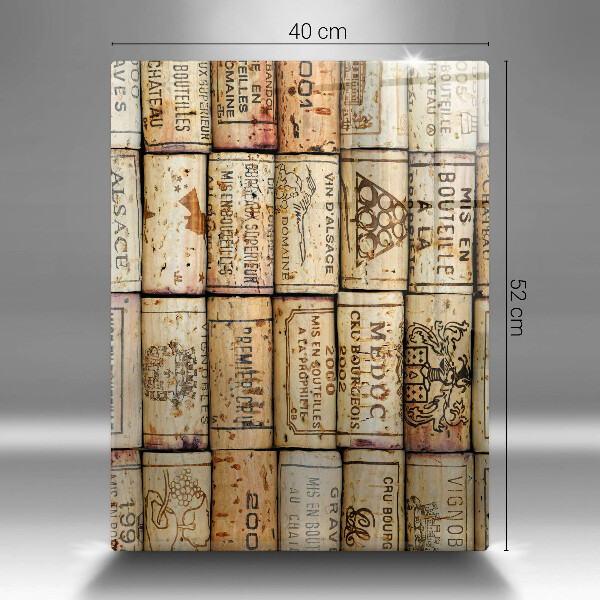 Steklena podloga za rezanje Stari vinski zamaški