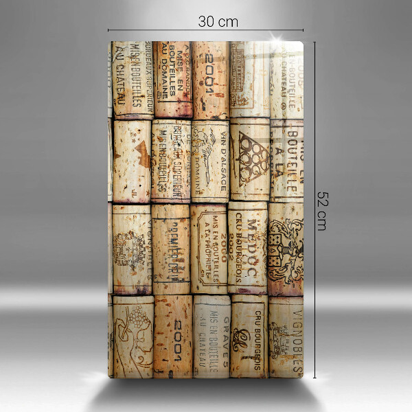 Steklena podloga za rezanje Stari vinski zamaški