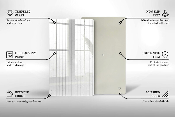 Steklena podloga za rezanje Moderne svetle table