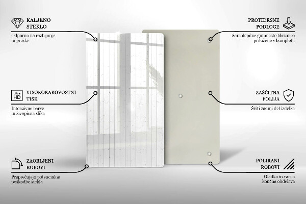 Steklena podloga za rezanje Moderne svetle table