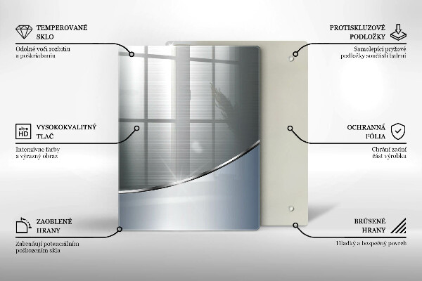 Steklena podloga za rezanje Moderne svetle table