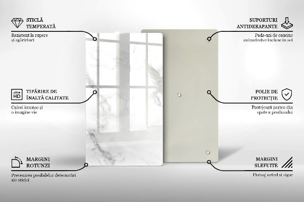 Steklena podloga za rezanje Moderni marmor