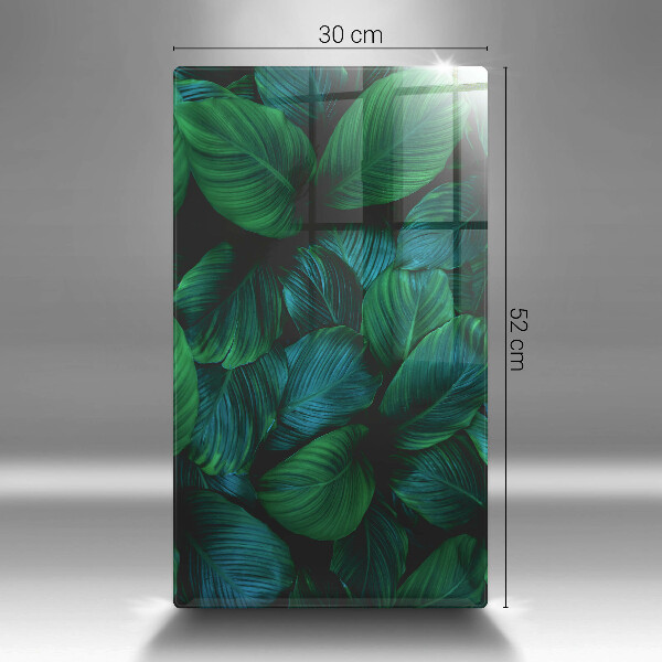 Steklena podloga za rezanje Listi džungle