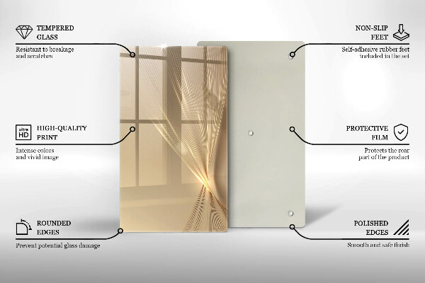 Steklena podloga za rezanje Moderna abstrakcija