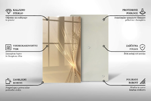 Steklena podloga za rezanje Moderna abstrakcija