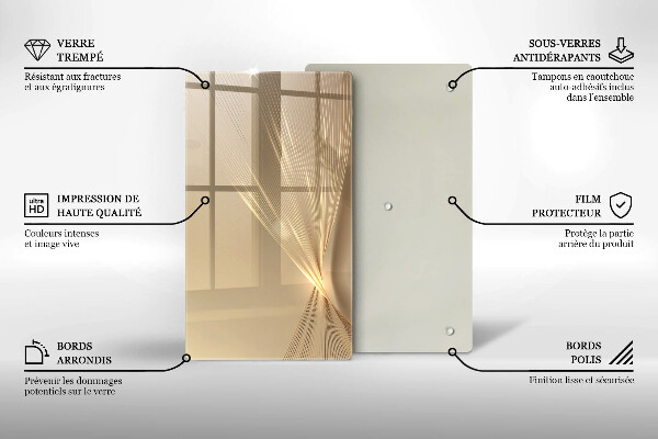 Steklena podloga za rezanje Moderna abstrakcija