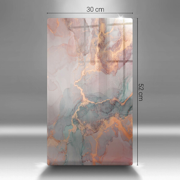 Steklena podloga za rezanje Marmor z zlatom