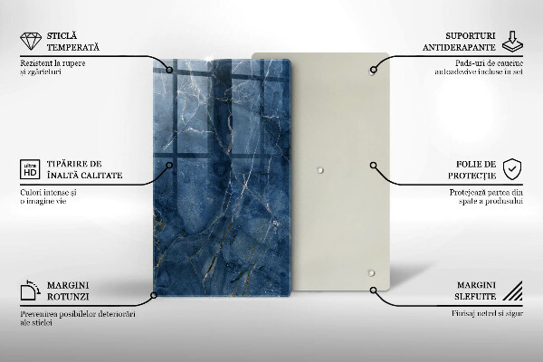 Steklena podloga za rezanje Tekstura marmornega kamna