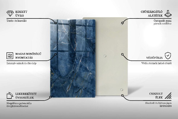 Steklena podloga za rezanje Tekstura marmornega kamna