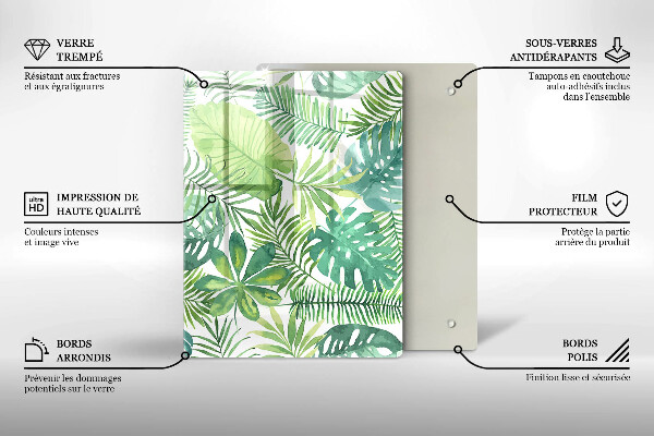 Steklena podloga za rezanje Plaža obala in morje