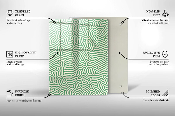 Steklena podloga za rezanje Naravni bambusi