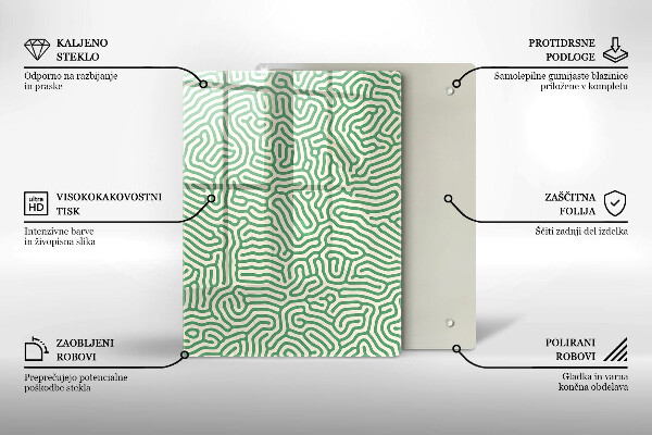 Steklena podloga za rezanje Naravni bambusi