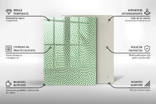 Steklena podloga za rezanje Naravni bambusi