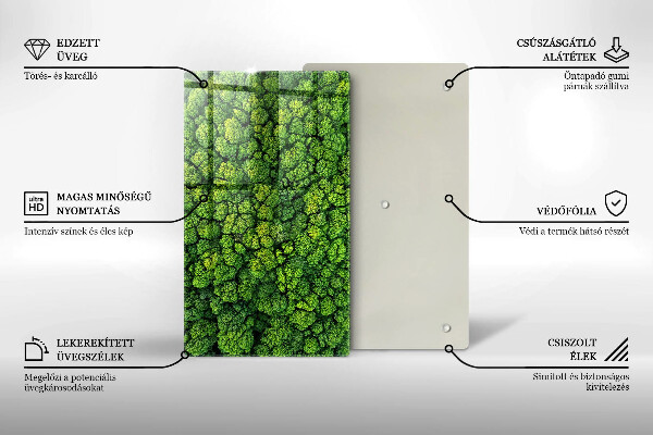 Steklena podloga za rezanje Naravna rastlina mah
