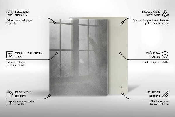 Steklena podloga za rezanje Naravna rastlina mah