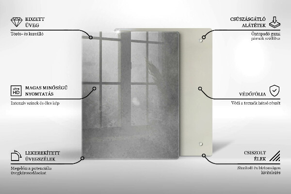Steklena podloga za rezanje Naravna rastlina mah