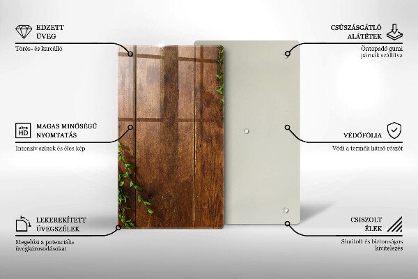 Steklena podloga za rezanje Lesene deske in listi