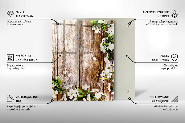 Steklena podloga za rezanje Sončnice na deskah