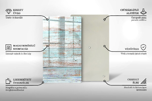 Steklena podloga za rezanje Stare vintage deske