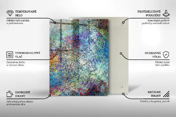 Steklena podloga za rezanje Stare vintage deske