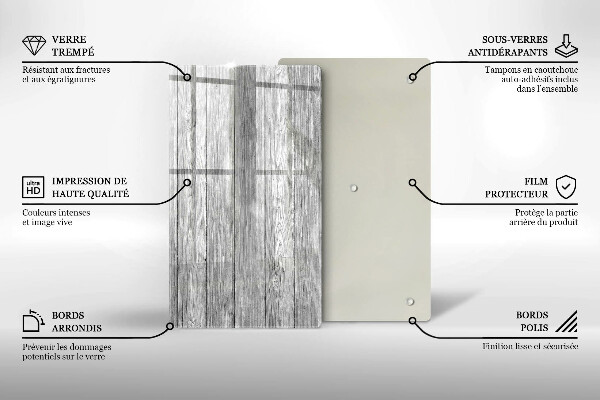 Steklena podloga za rezanje Stare lesene plošče