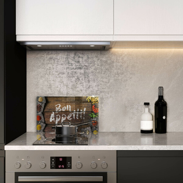 Steklena podloga za rezanje Napisne table Bon Appetit