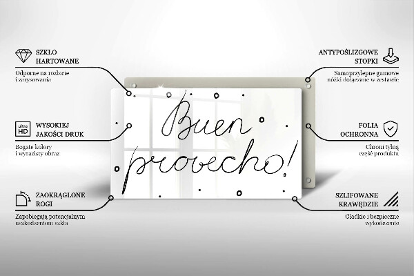 Steklena podloga za rezanje Buen provecho!