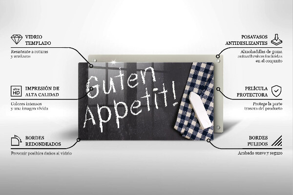 Steklena podloga za rezanje Guten Appetit!
