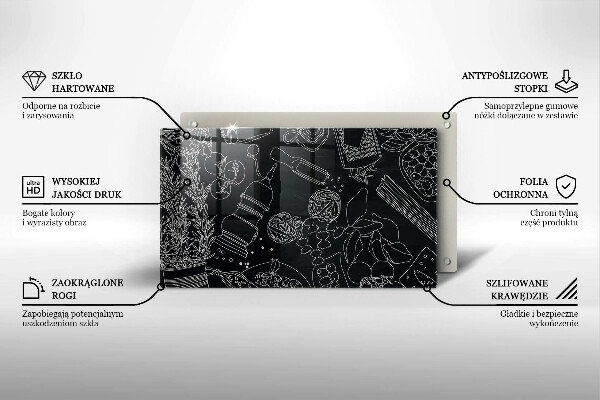 Steklena podloga za rezanje Kuhinjski dodatki