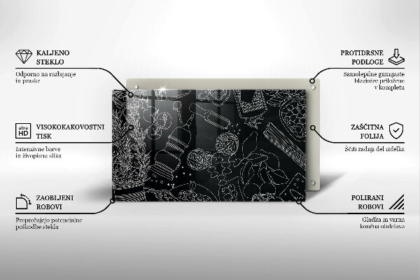 Steklena podloga za rezanje Kuhinjski dodatki