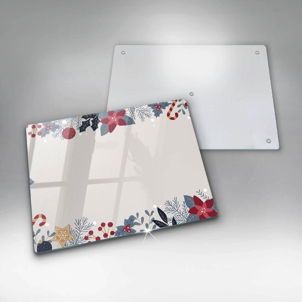 Steklena podloga za rezanje božični okraski
