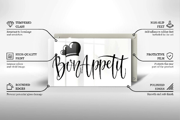 Steklena podloga za rezanje Bon Appetit