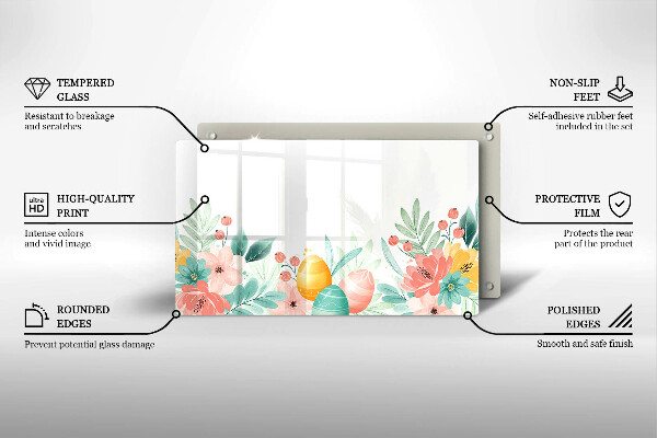 Steklena podloga za rezanje velikonočna jajca