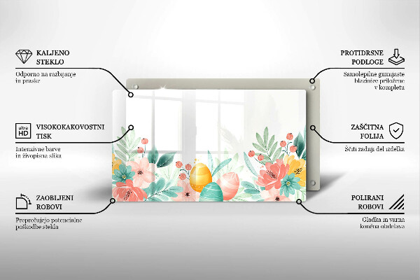 Steklena podloga za rezanje velikonočna jajca