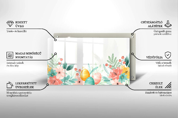 Steklena podloga za rezanje velikonočna jajca