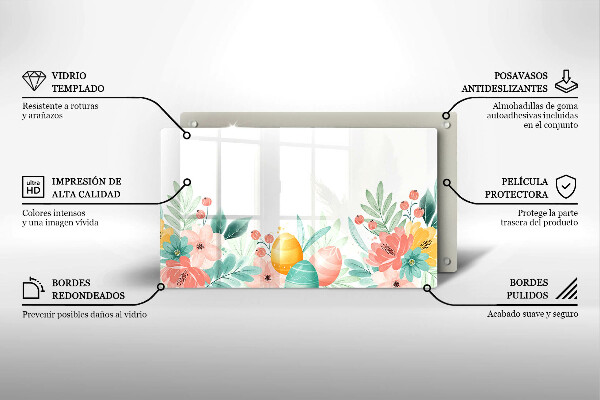 Steklena podloga za rezanje velikonočna jajca