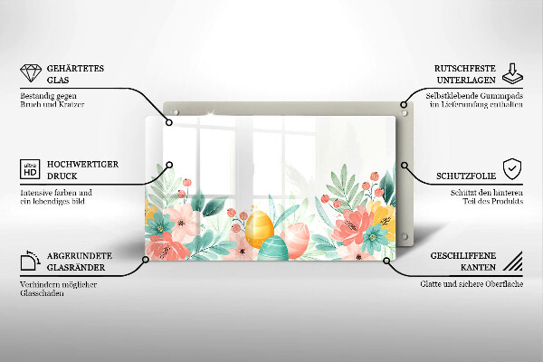 Steklena podloga za rezanje velikonočna jajca