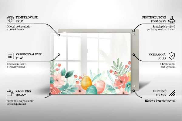 Steklena podloga za rezanje velikonočna jajca