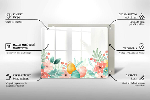 Steklena podloga za rezanje velikonočna jajca