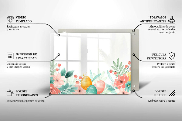 Steklena podloga za rezanje velikonočna jajca