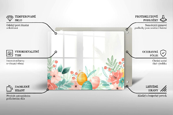 Steklena podloga za rezanje velikonočna jajca