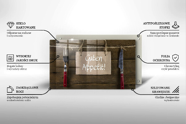 Steklena podloga za rezanje Guten Apetit