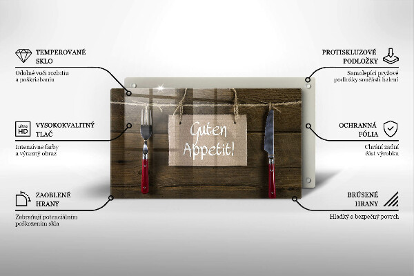 Steklena podloga za rezanje Guten Apetit