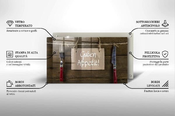 Steklena podloga za rezanje Guten Apetit