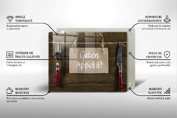 Steklena podloga za rezanje Guten Apetit