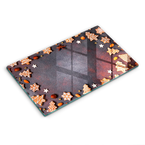 Steklena podloga za rezanje Medenjakov božič