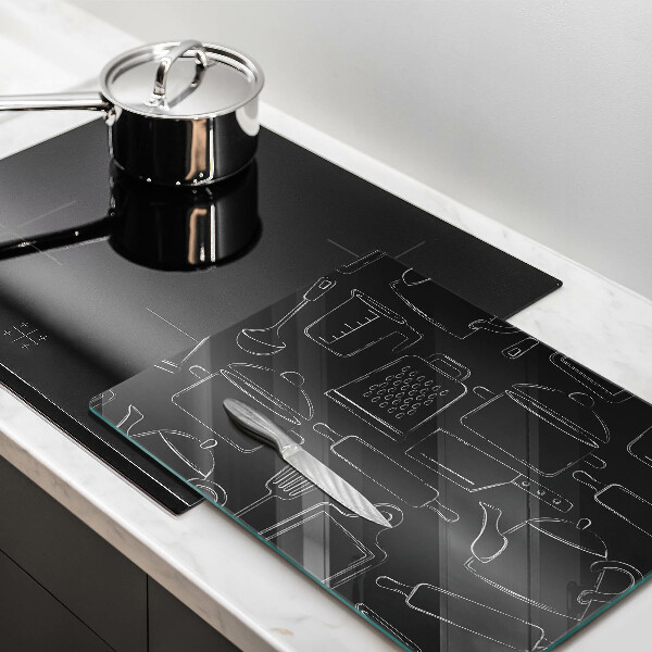 Steklena podloga za rezanje Risani kuhinjski dodatki
