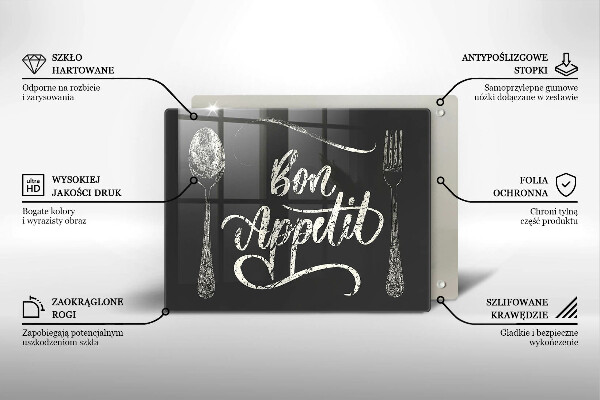Steklena podloga za rezanje Bon Appetit
