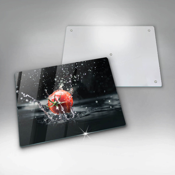Steklena podloga za rezanje Paradižnik v vodi